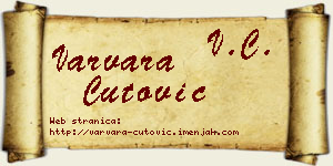 Varvara Čutović vizit kartica